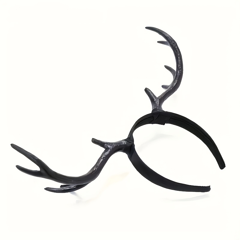 Image of 1pc Retro Anime Antler Headpiece Suitable For Christmas, Halloween & Themed Parties - Dry Only Forest Headpiece With Antlers, Costume Accessory For, Photo Props, Role-play Events (no Feathers)