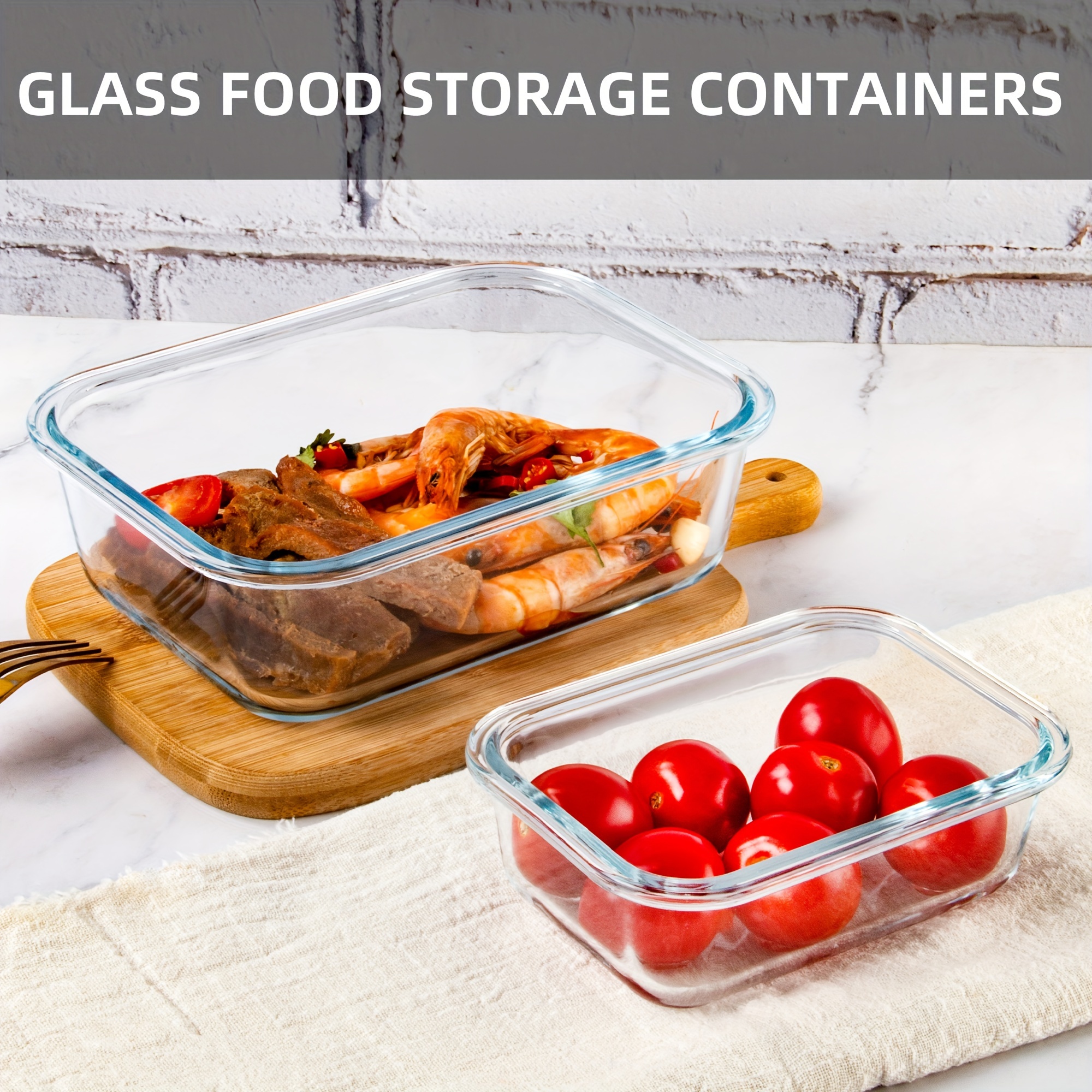 BRIVARA HOME Ceramic Coated Glass Food Storage Containers | No PTFE, PFOA, PFAS, And BPA