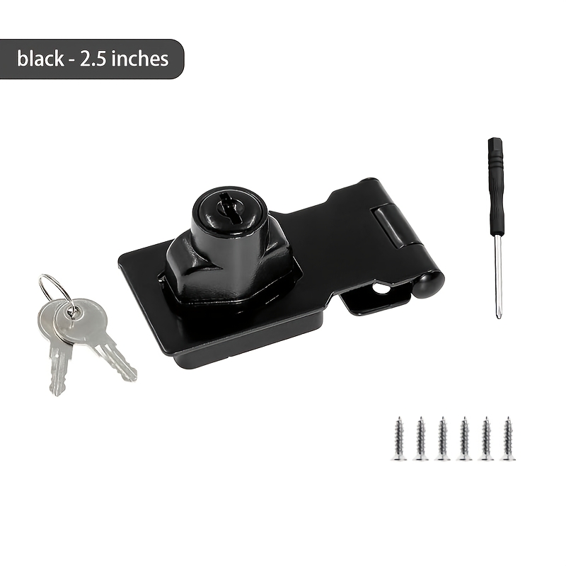 TEMU Cerradura de seguridad para muebles de aleación de de resistencia, usable en las , fácil de instalar, candado antirrobo con llave, pestillo de