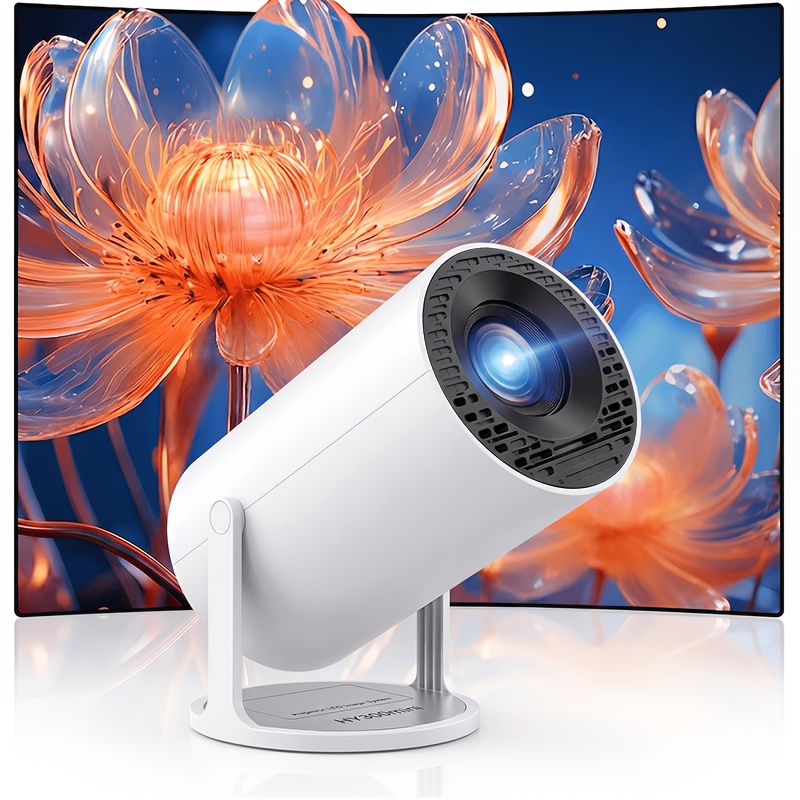 TEMU 2026 New Led Smart Projector, Local 1080p/supporting 4k Portable Projector, 180° Adjustable Projection Angle, Wifi Wireless Screen Mirroring,