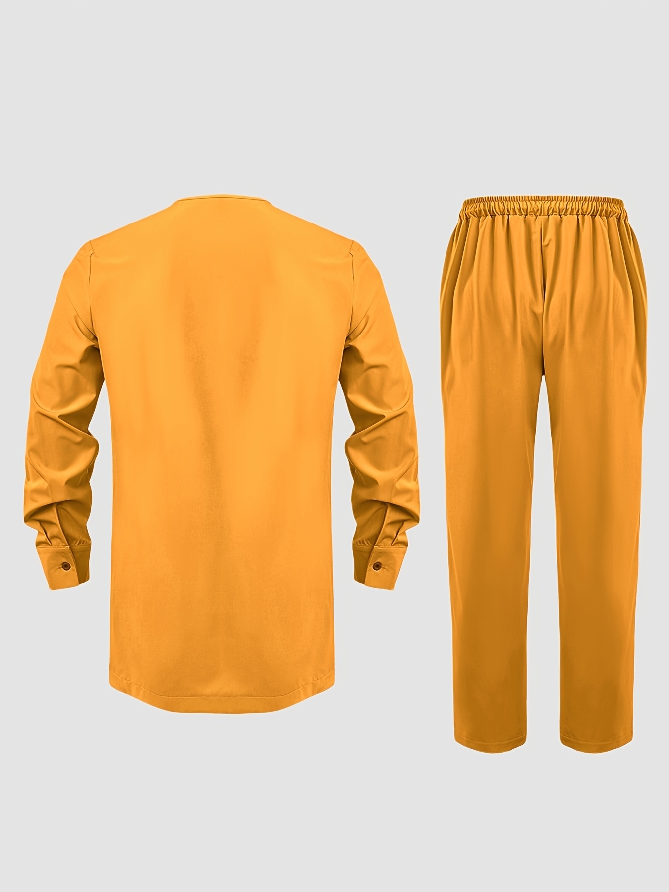 Men'S Three-Piece Agbada Set Featuring Embroidery, Pockets, And a Loose, Flowing Silhouette; Includes a Robe, Shirt, And Drawstring Elastic Waist Long Pants, Suitable for Everyday Events Like Cocktails, Weddings, Parties, Banquets, Birthdays
