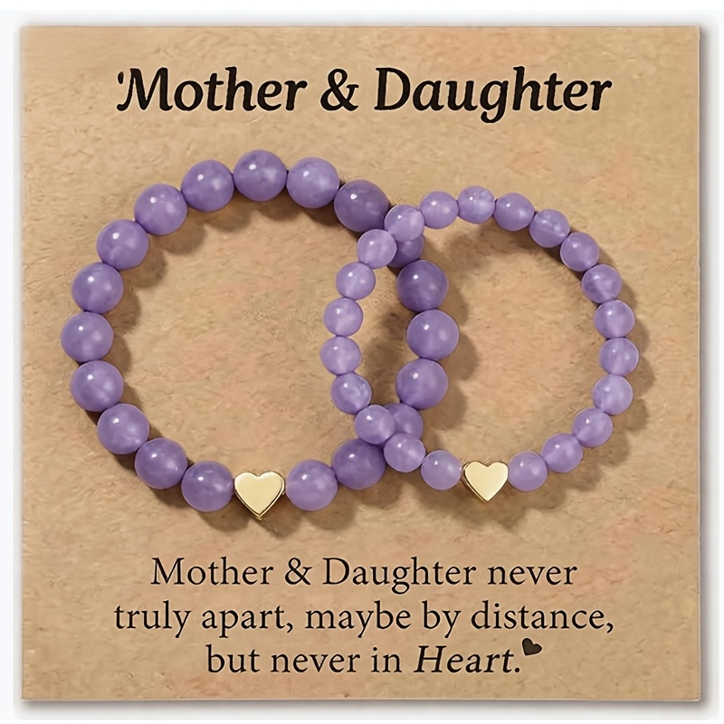 Mother's Day Heart-Shaped Bracelets for Family