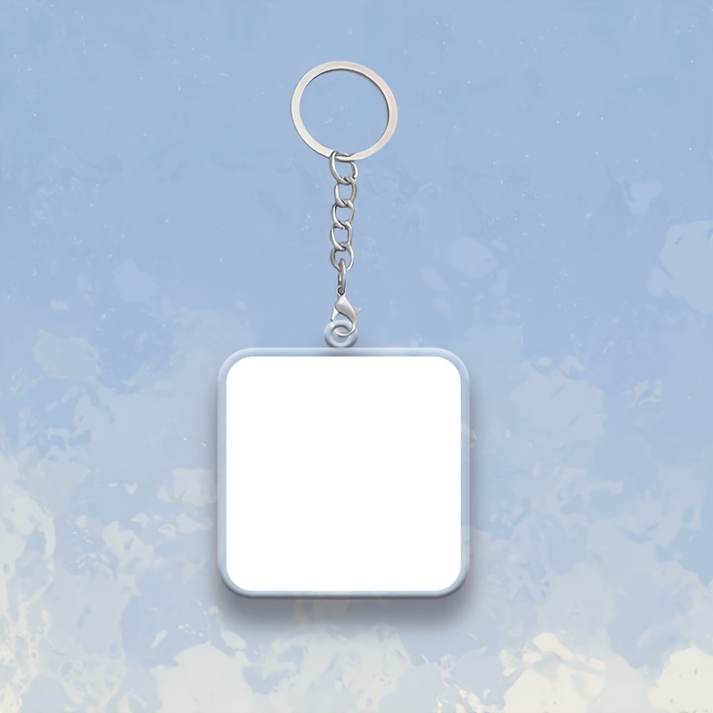 TEMU 1pc Custom Acrylic Keychain, Supports Personalized Photo - Self- And Logo/photo Display, Durable Glossy Surface, Compatible With Smartphones And