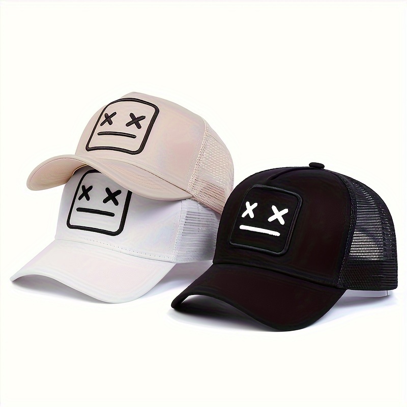 

Women Xx Embroidered Baseball Net Hat Outdoor Adjustable Sunscreen Leisure Hat Spring Summer Travel Tourism Beach Vacation