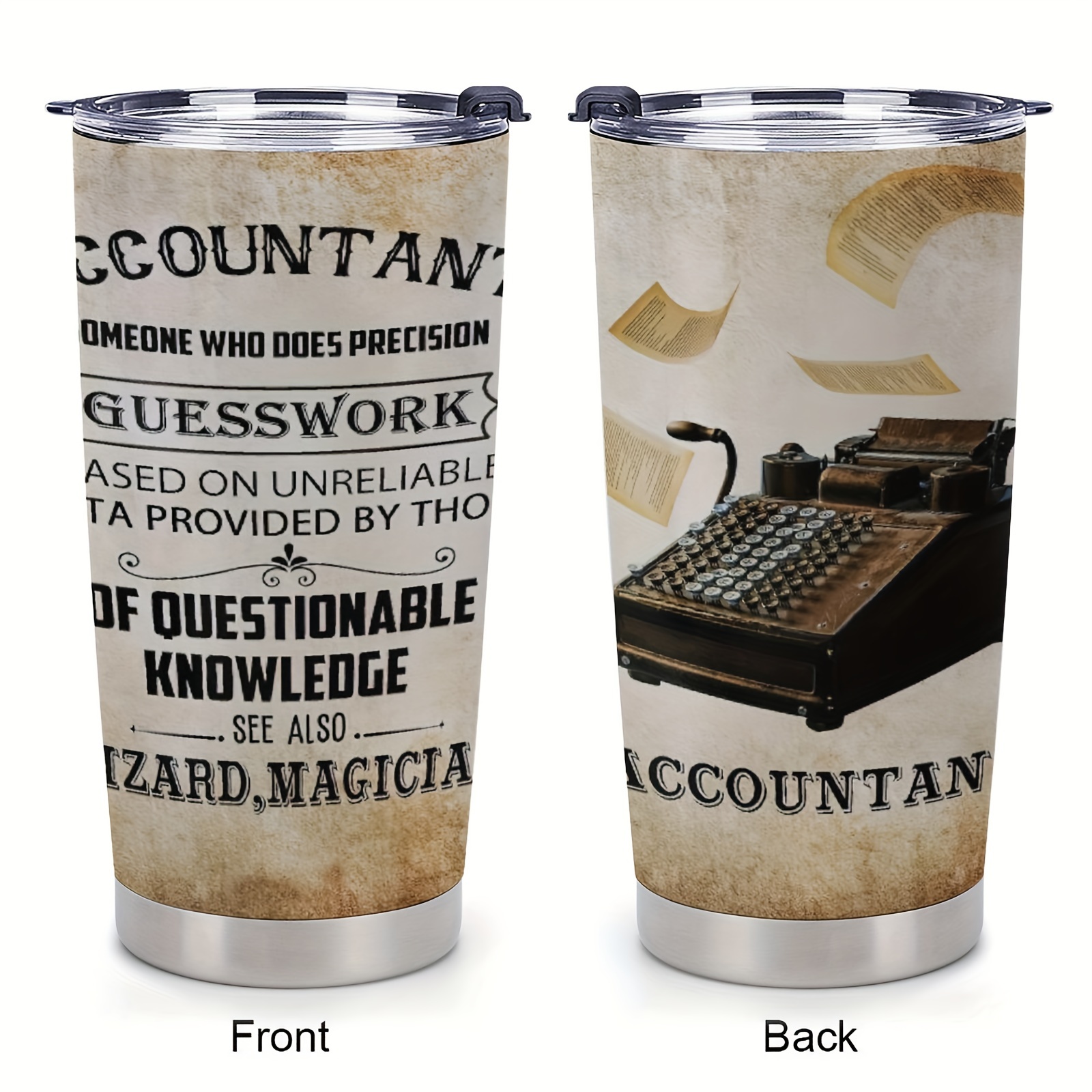 

1pc 20oz Accountant Tumbler Mug Vintage Accounting Gifts For Coworkers Inspiration Quote Coffee Cup Insulated Accounting Student Mugs Cpa Gifts For Accountants Accounting Major