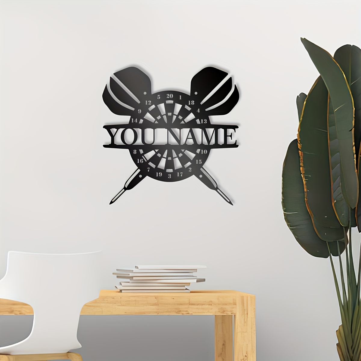 TEMU A Personalized Metal Wall Decoration Featuring A Dart, Perfect For Office Wall Art, A Housewarming Gift, Or For Outdoor Use, Ideal For Dart