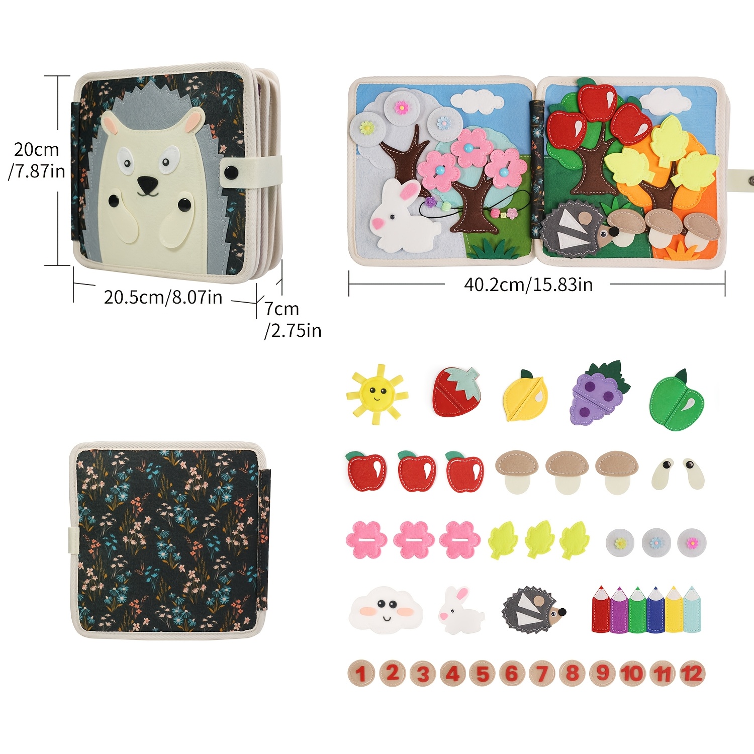 diy毛毡学习书-3d活动课堂互动故事书-课堂和家庭教育，年轻人学习玩具 商品详情 0