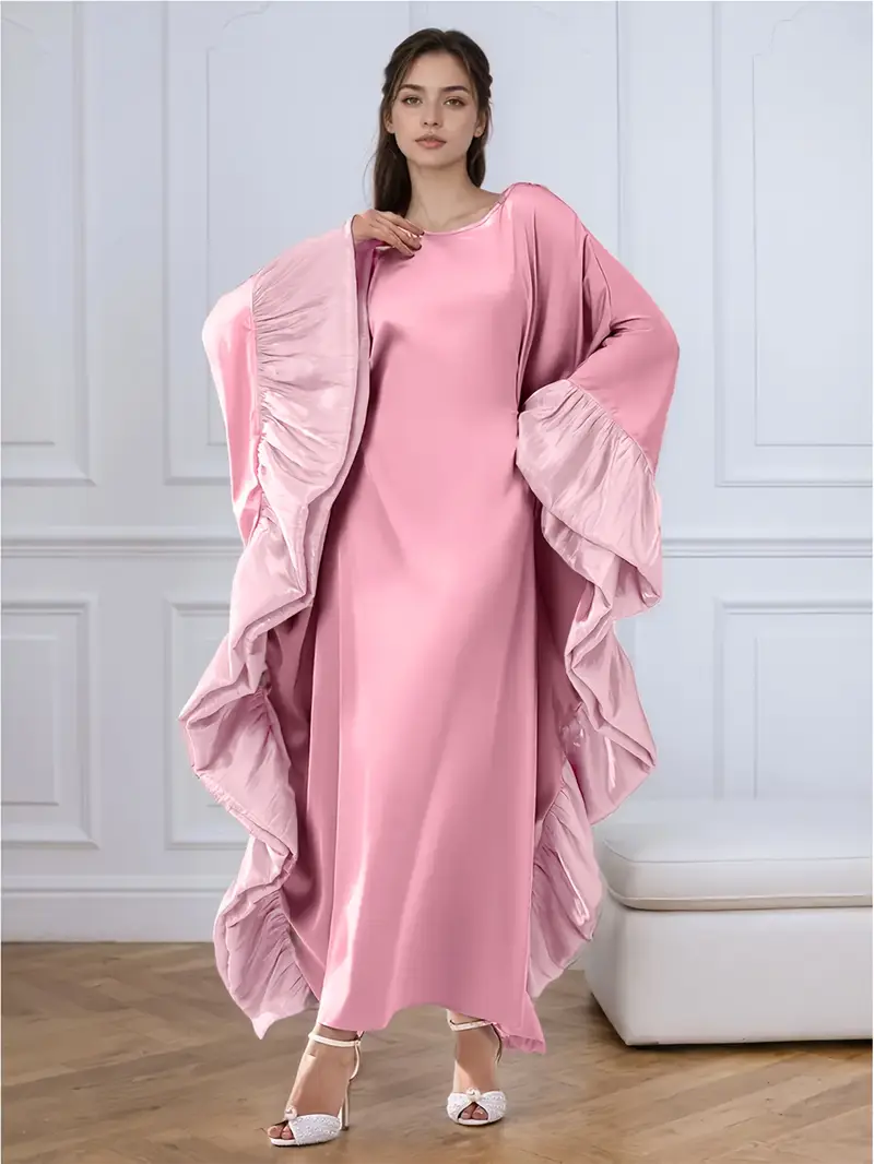 pink arabic dress Pink Flower Girl Dresses with Feather Pearls Arabic Princess J015