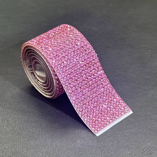 sparkling 12 row self crystal ribbon diy bling sticker roll for crafts phone car decor jewelry making supplies
