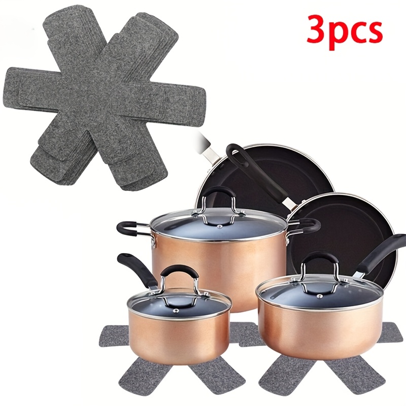 TEMU Set Of 3 Felt Potholders, , Scratch-resistant Mats Made Of Polystyrene For Protecting Pots, Pans And Cookware, Protecting Your Dining Table
