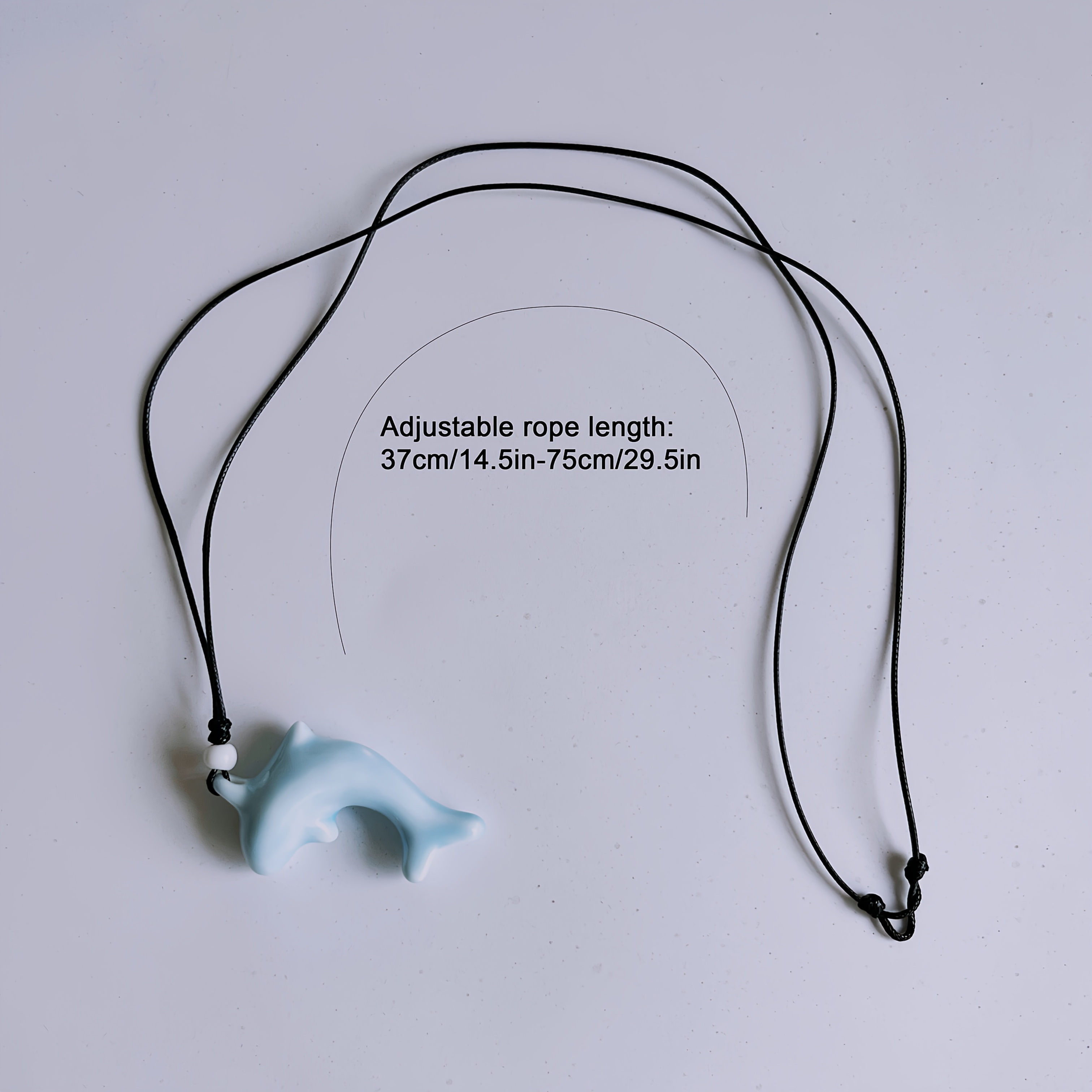 3pcs Ceramic Dolphin Whistle Necklace Set, Adjustable