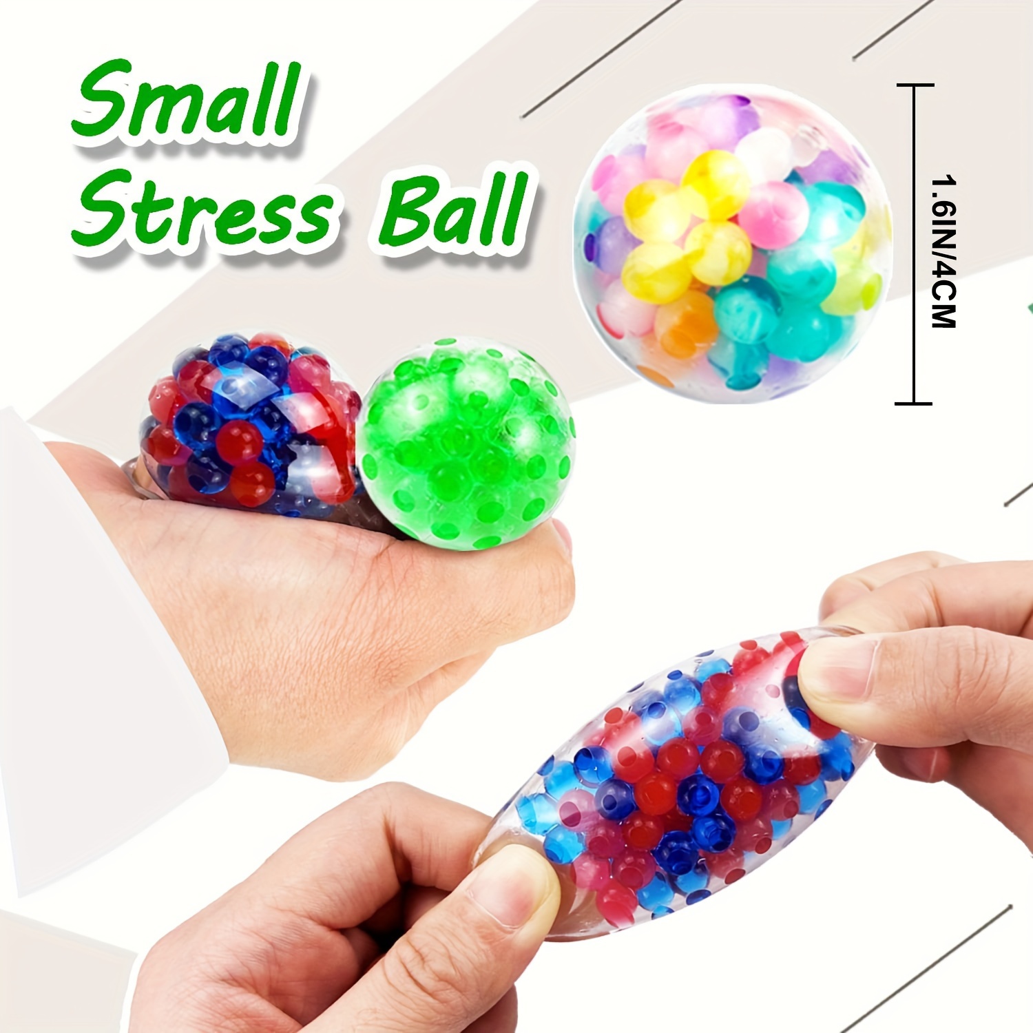MEZHOBBY 32pcs Stress Balls, Squishy Squeeze Balls Bulk, Small Sensory Balls for Adults, Classroom Prizes, Party Favors, Birthday Gift, Goodie Bag Stuffers Easter Gifts for Youngsters Toys