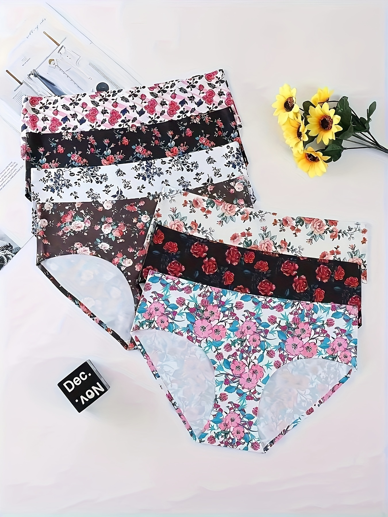 Floral Underwear Women - Temu