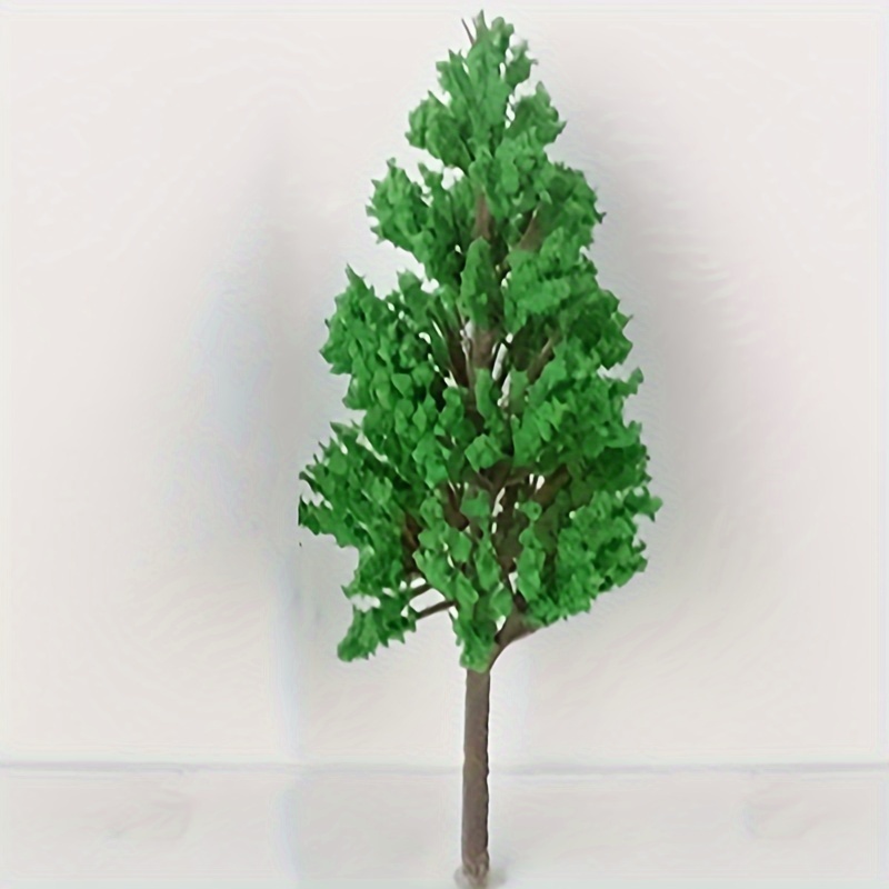 5pcs Miniature Artificial Trees For Diorama - Plastic Leaves, Suitable For Architectural Model Making, Scale Train Landscapes, And Fairy Gardens