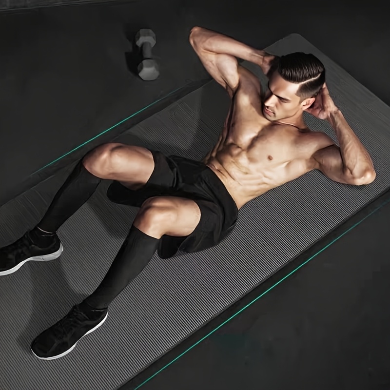 Extra Large Thick Mat Non-Slip Exercise Mat High Density NBR Fitness Mat for Home Workouts Pilates Stretching 78.74 X 31.5 with Carry Strap