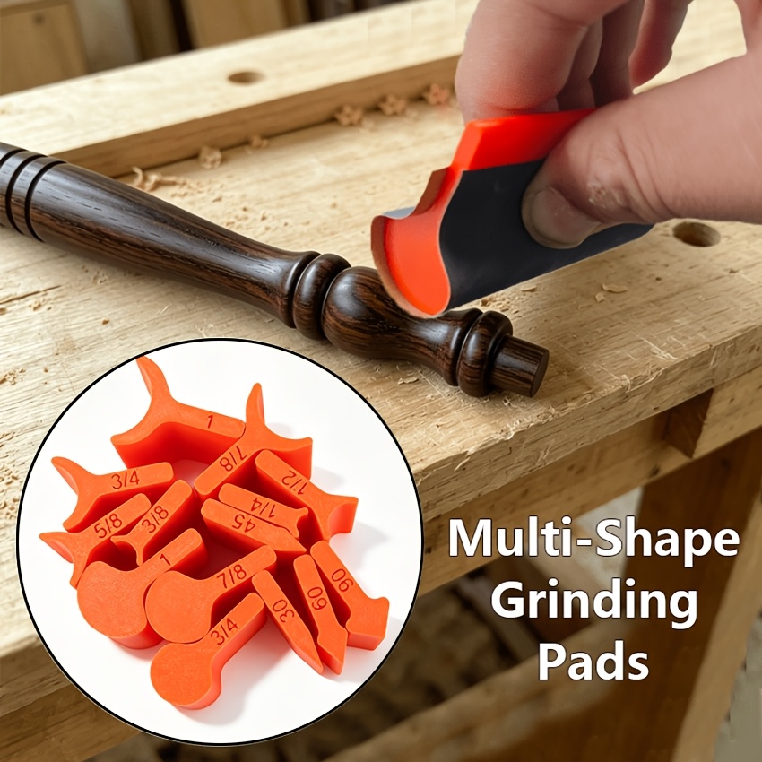 TEMU 14pcs Sanding Tool Additions Set, Sandpaper Pads For Woodworking And Other Sanding Tools, Shapes, Suitable For Multiple And Convex/ Surfaces,