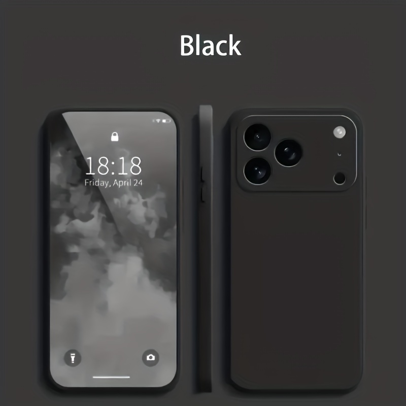 TEMU Coque de téléphone : Étui rigide de luxe mat pour iPhone 18 Pro Max 17 16 15 14 13 12 13 Mini Pro Max, coque arrière fine intégrale de couleur
