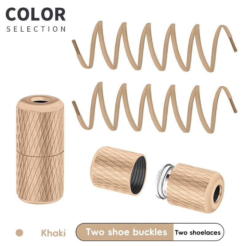 TEMU 1 par de cordones elásticos nuevos sin cordones, cordones con hebilla de metal, cordones rápidos para zapatillas de adulto, cordones