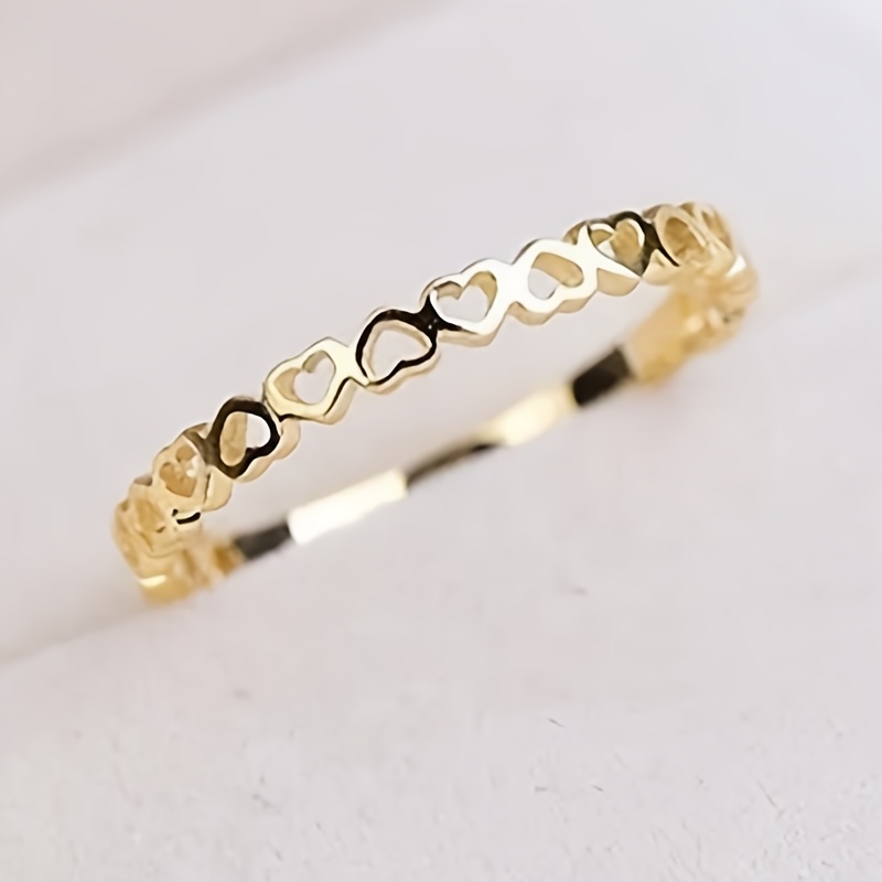 Golden Plated Heart Ring for Her