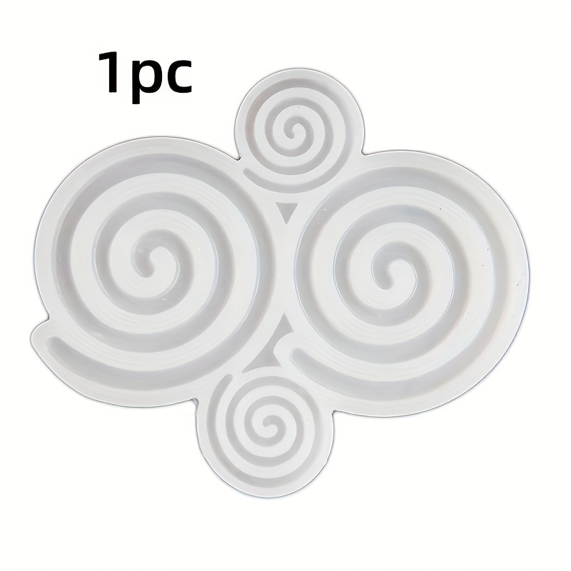 Image of 1pc Of Silicone Molds For Spiral And Circular Pendants, Diy Handmade Earrings And Necklaces Creation, Flexible And Durable Materials, Suitable For Unique Jewelry Making