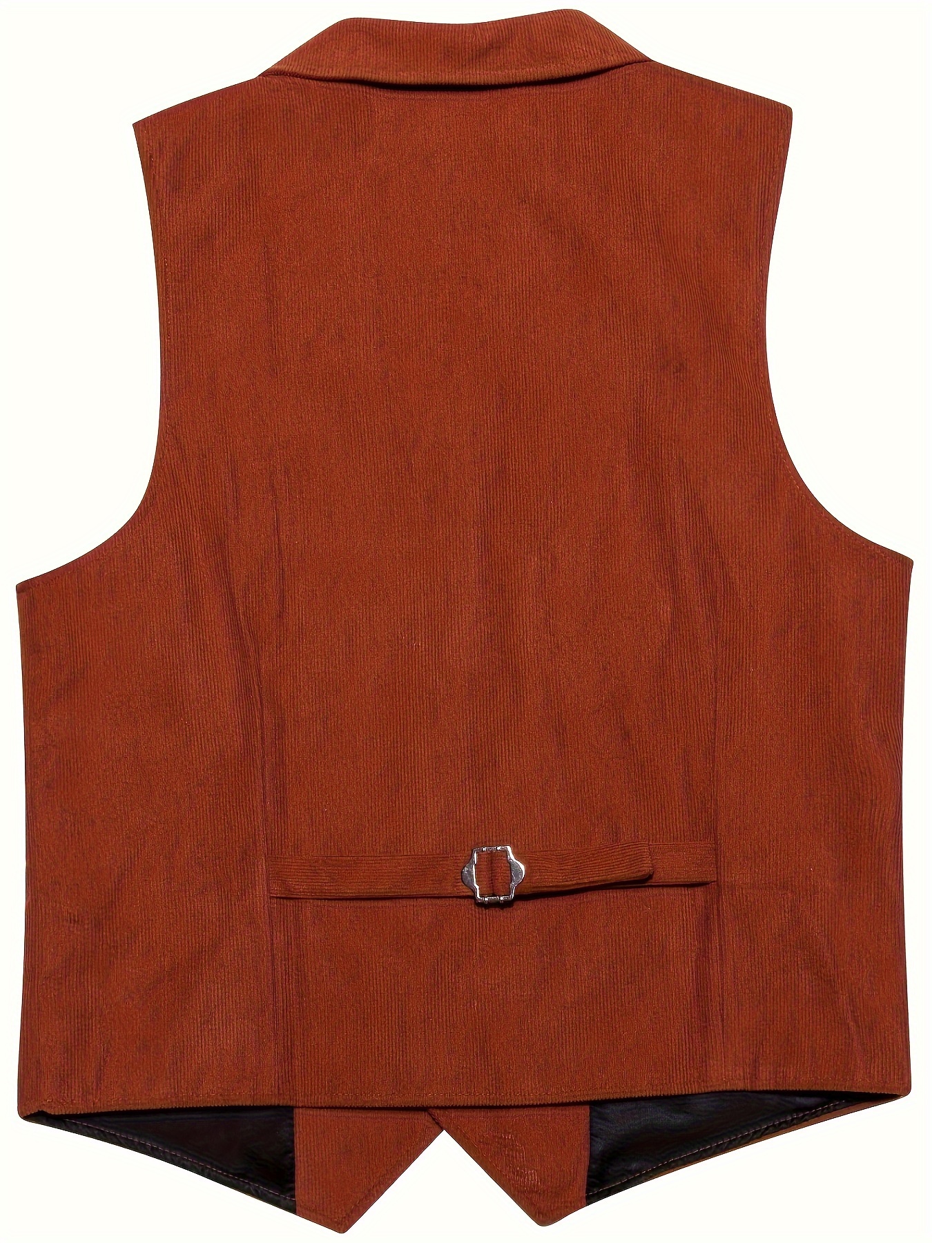 vintage corduroy vest men solid color polyester suit lapel Temu