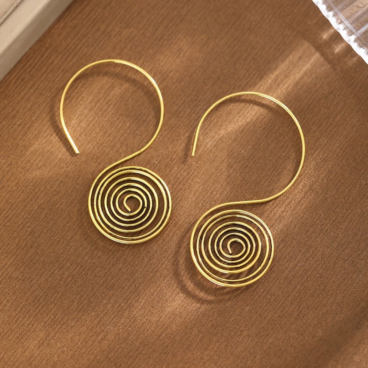 TEMU Orecchini da donna retr簷 premium a spirale con filo , adatti per feste e riunioni, idea regalo per la amica, gioielli versatili da orecchio i