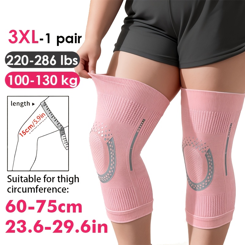 1 Par – Ultra , Ekstra Velike Kompresijske Nogavice za Kolena z Nedrsečo Prejo, Preduhajajoče in Udobne, Prevelike Nogavice za Kolena, Plus