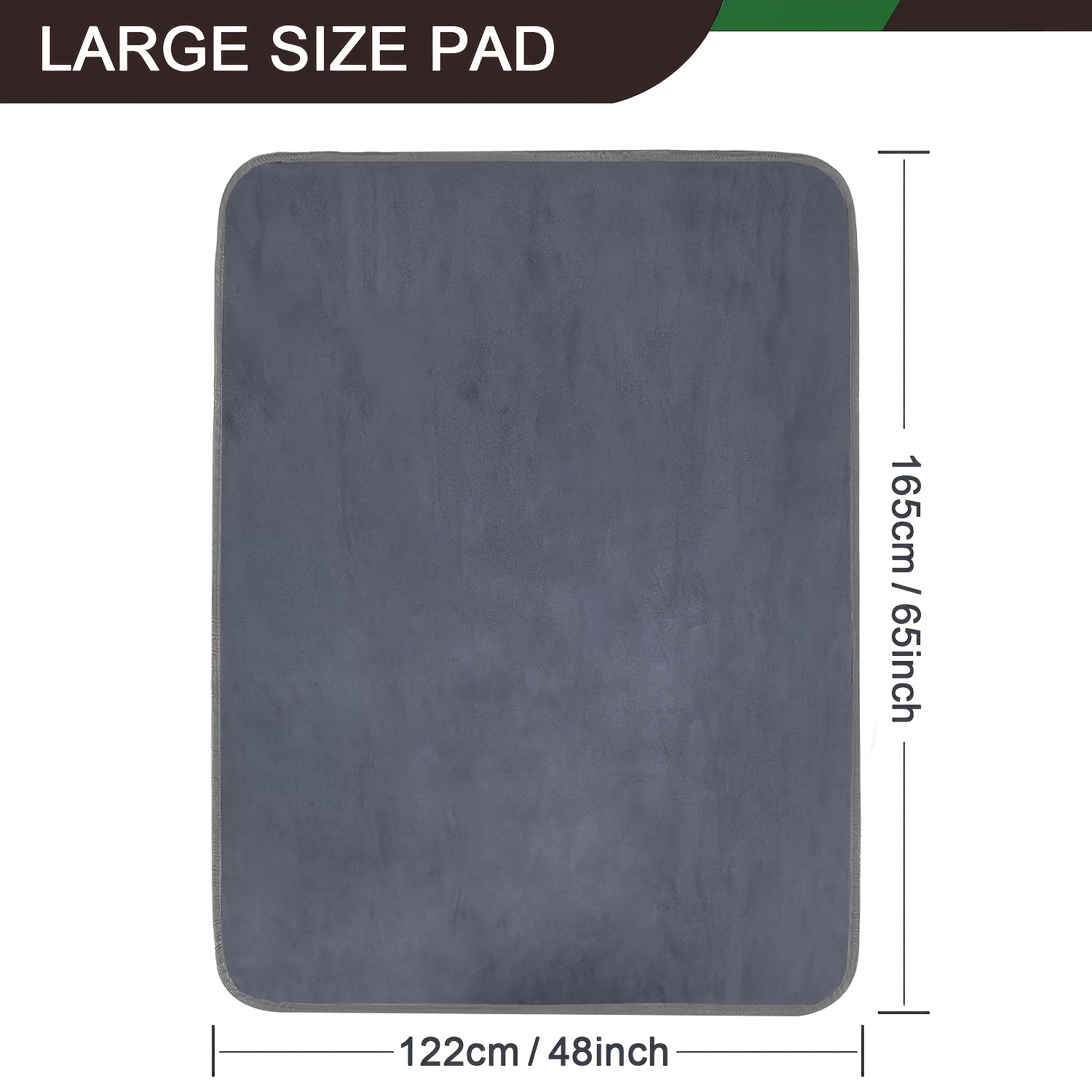 Extra-large 48"x65" Washable Dog Pee Pad - Quick-dry, Thick, Non-slip Pet Training Mat, Reusable, Ideal For Puppies, Senior Dogs & Incontinence, With Durable Polyester Material, Puppy Pee Pads