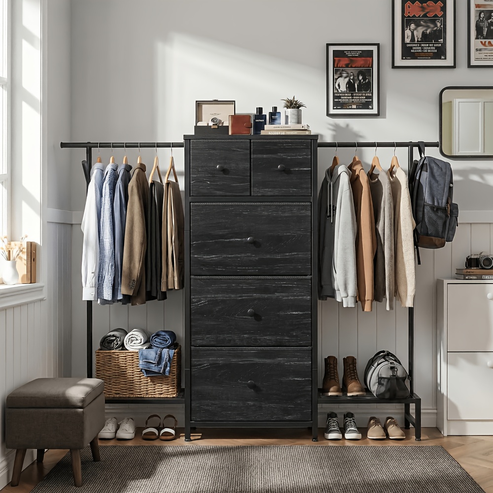dress shoes slip on men Shoe Storage Cabinet with 3 Flip Drawers, Rustic Brown