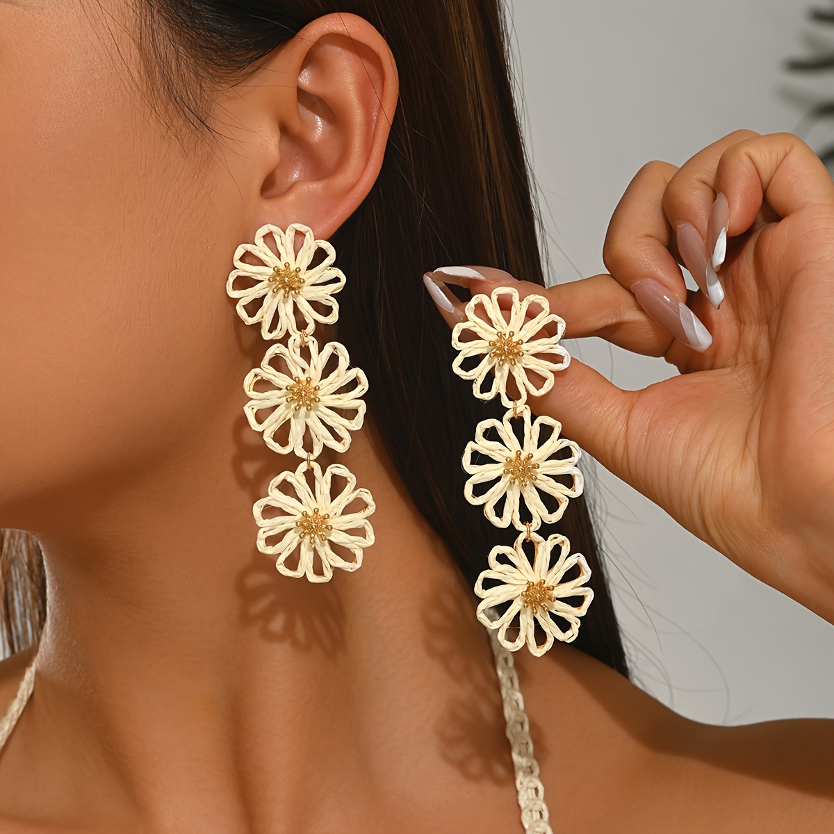Women's Bohemian Style Multi-Colored Dangle Earrings, Summer Vibes