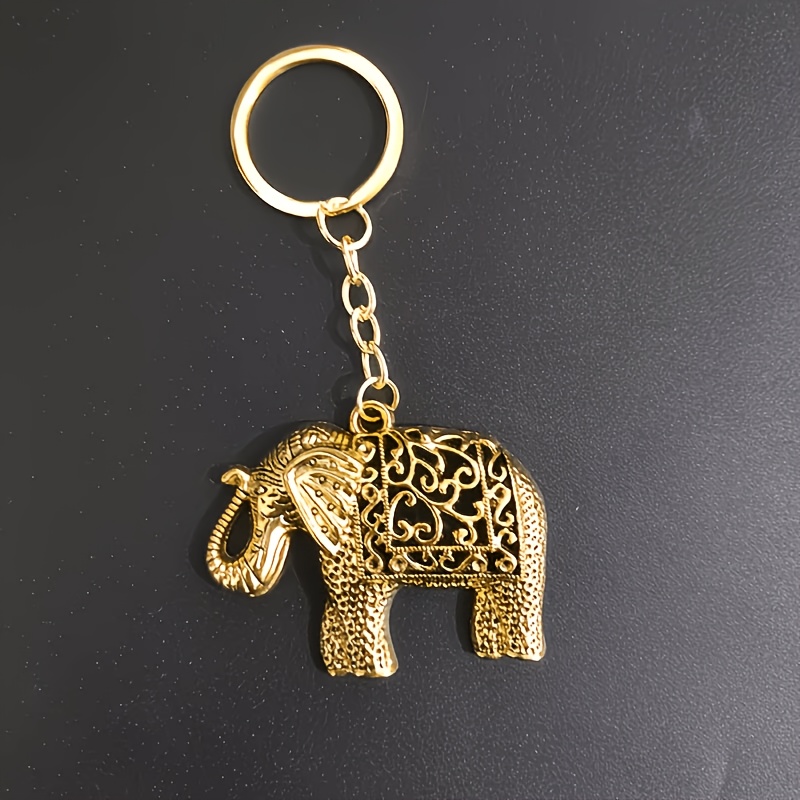 TEMU Elephant Keychain With , Key Chain, Stylish Bag & Backpack Charm Decoration