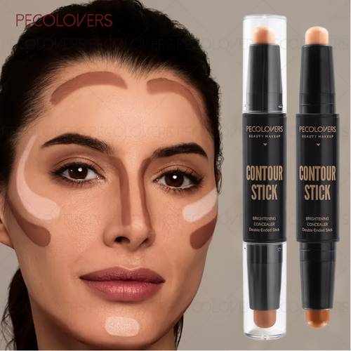 double ended contour stick 2 in 1 brightening concealer shade for bright smooth application ideal for sculpting highlighting facial features