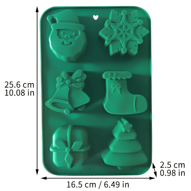 TEMU Multi-use Silicone Mold Suitable For Soap Making, Resin Crafts & Candle Making - Christmas Tree, Bell, Stocking, Santa Claus, Snowflake & Gift
