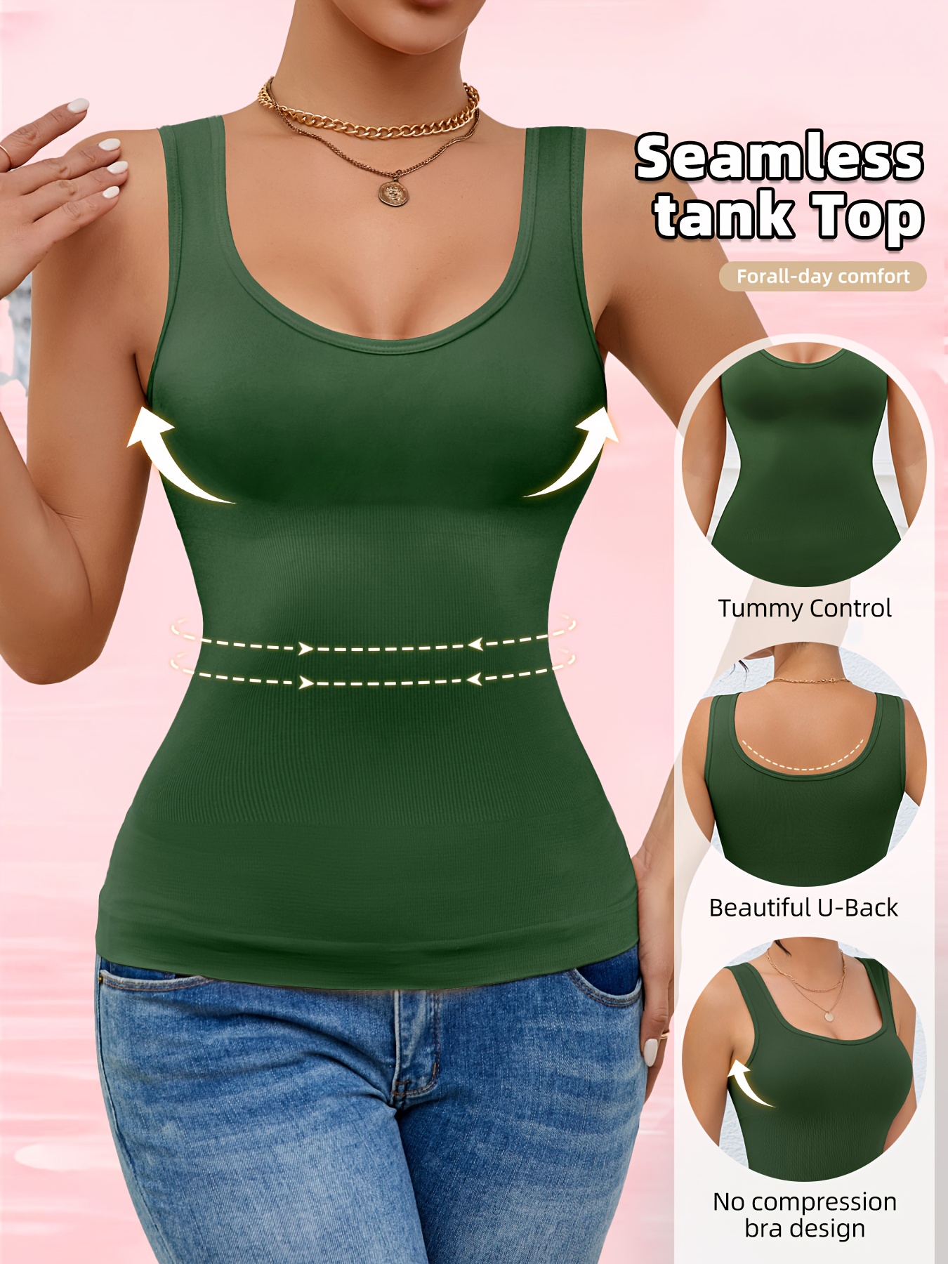 womens seamless tummy control vest sleeveless waist trainer shapewear top for body sculpting and waist shaping