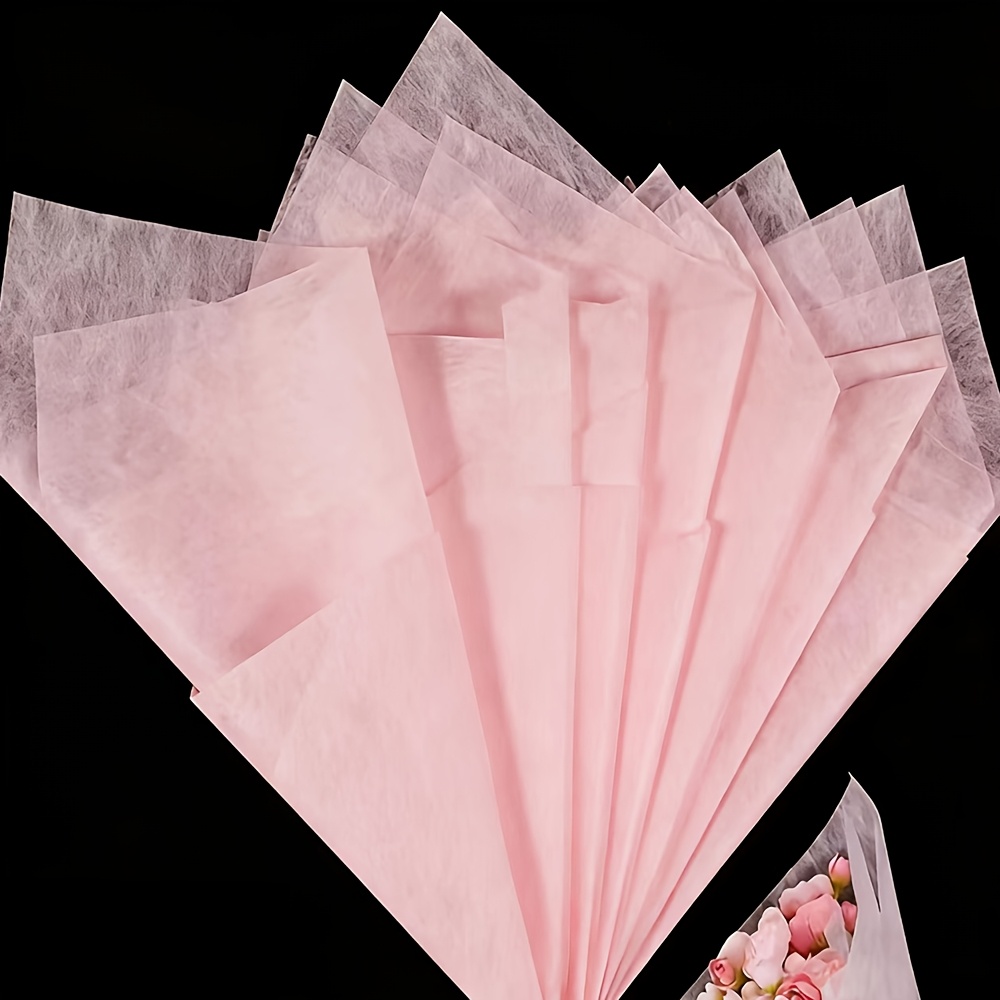 TEMU 44 Hojas de Papel de Envolver Floral Impermeable | Estilo Coreano, Forro con Cordón, Papel Delgado para , Empaquetado de Regalos, Ideal para San