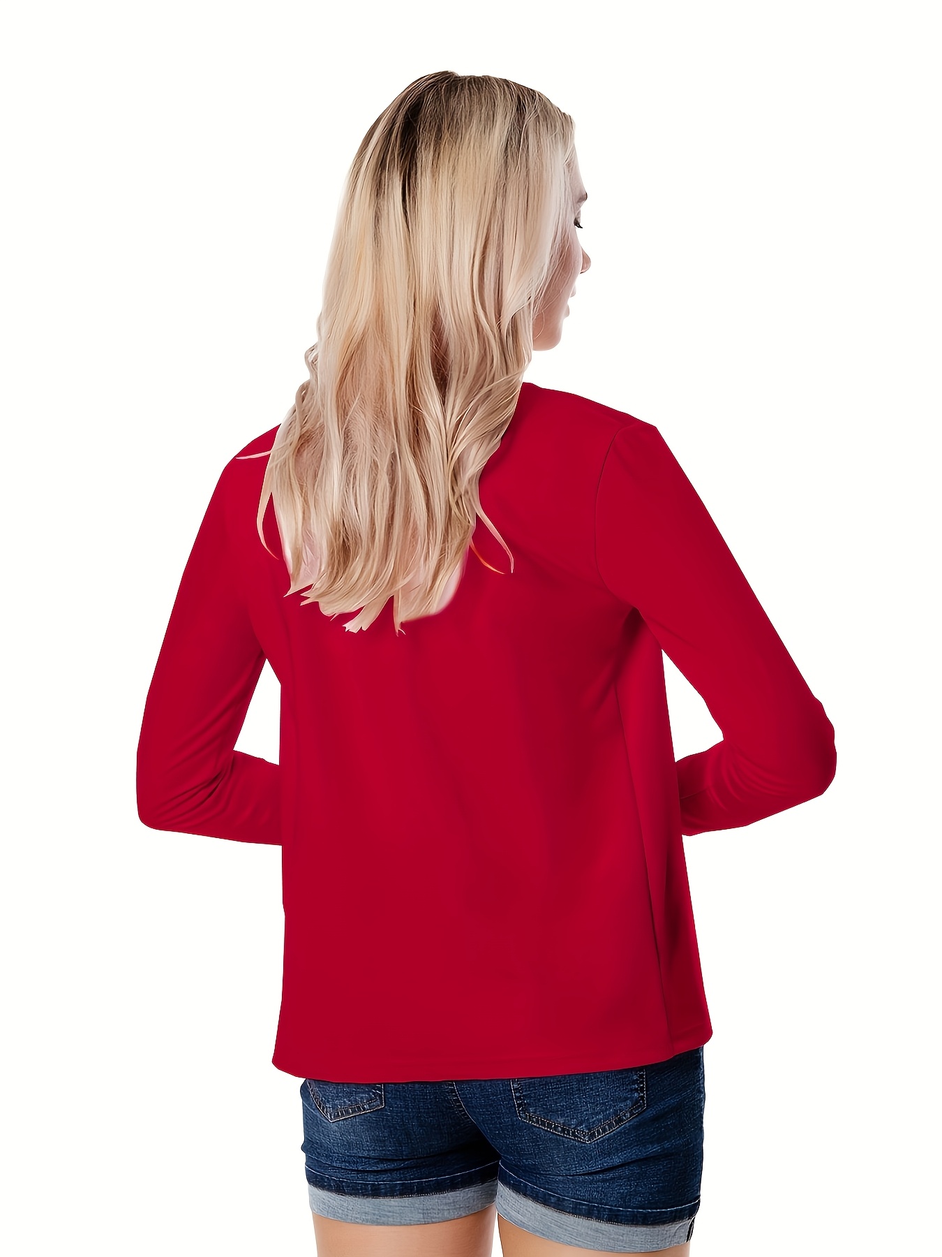 Women'S Lightweight Long Sleeve Casual Blazer - Solid Color Notch Lapel Jacket for Spring & Fall, Versatile Office & Casual Attire, Spring Outerwear, Sophisticated Style, Notch Lapel Design