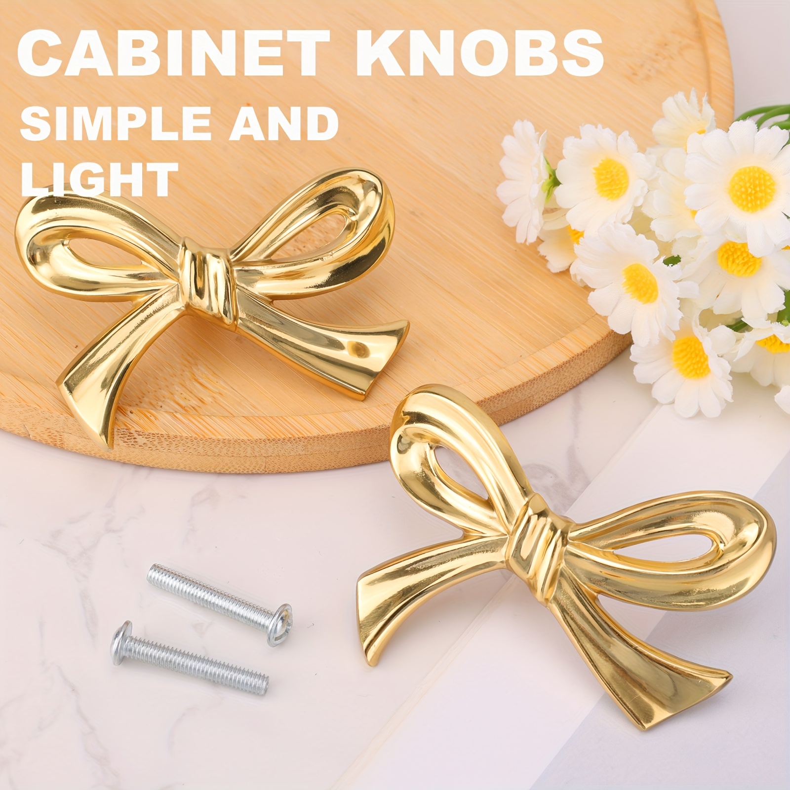 2pcs dresser knobs golden knobs bow shape knobs vintage - Temu