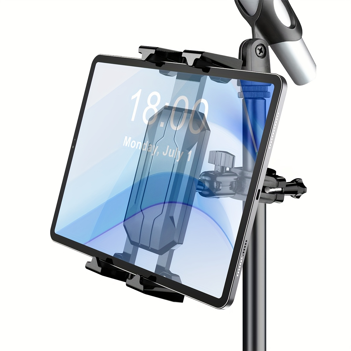 TEMU Suporte Universal para Tablet e Celular, Compatível com Transmissões , E-commerce, Suportes de Microfone, Treadmills, Bicicletas e Vários Tubos