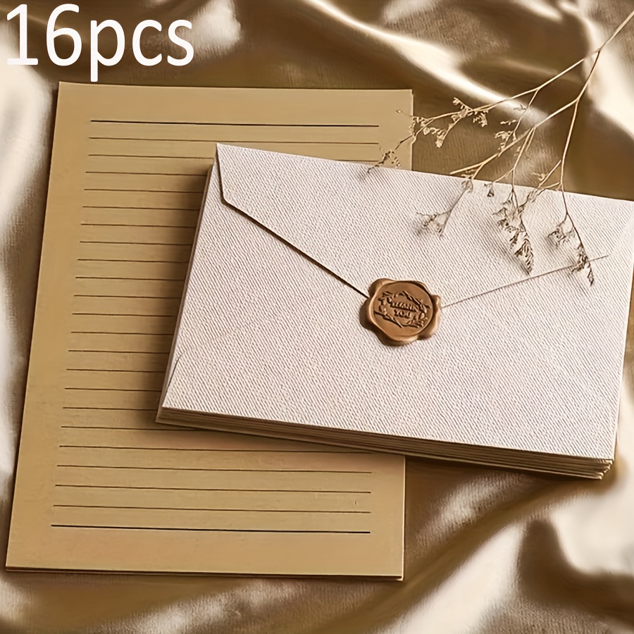 

16pcs, 3 Envelopes, 3 , 10 , Pattern , Cowhide Envelopes