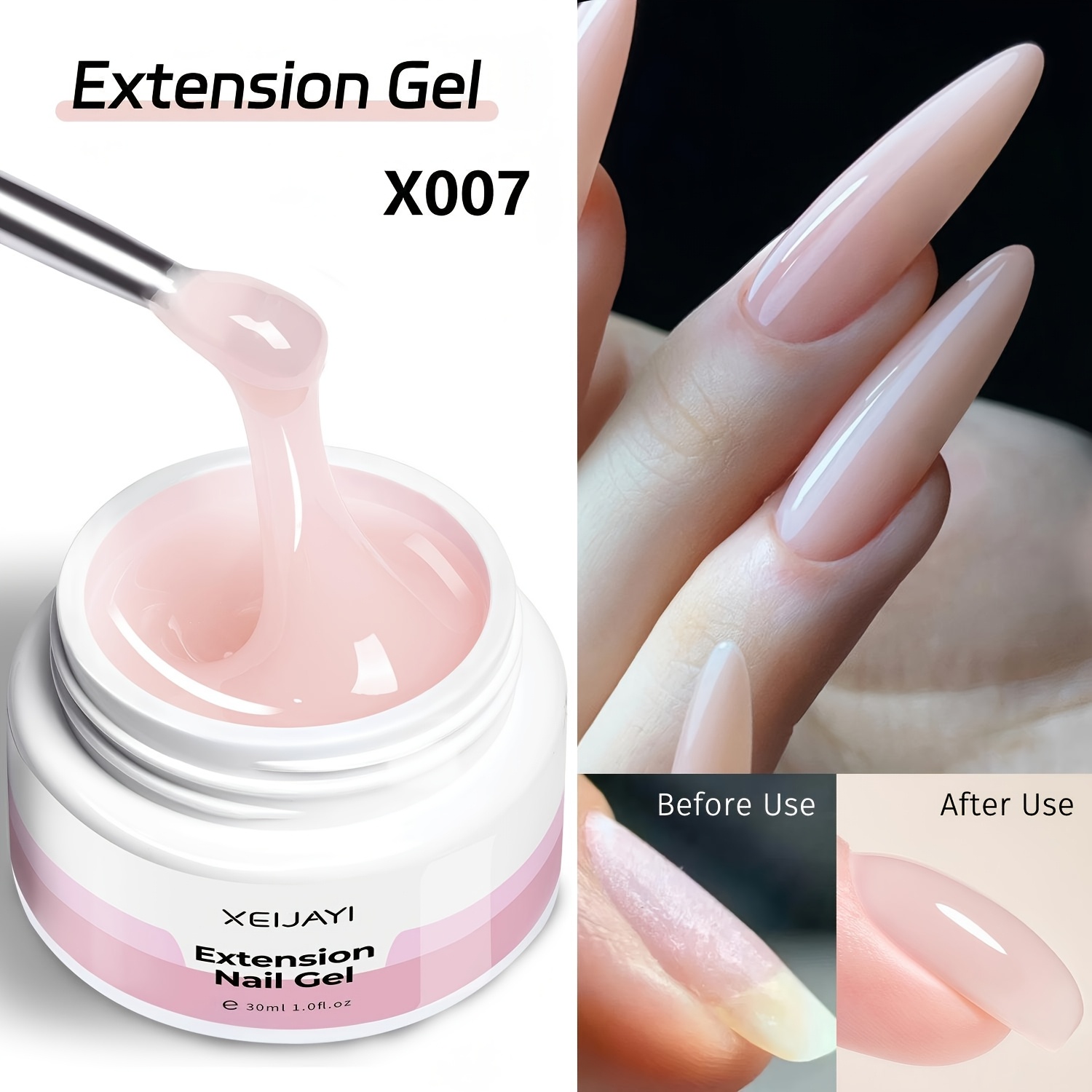 Image of Xeijayi 30ml 6-color Solid Builder Gel For Nails, Extension Hard For Nail Gel, Non-sticky Hand For Nail Sculpture Gel, Acrylic Extension For Nail Gel For Nail Art