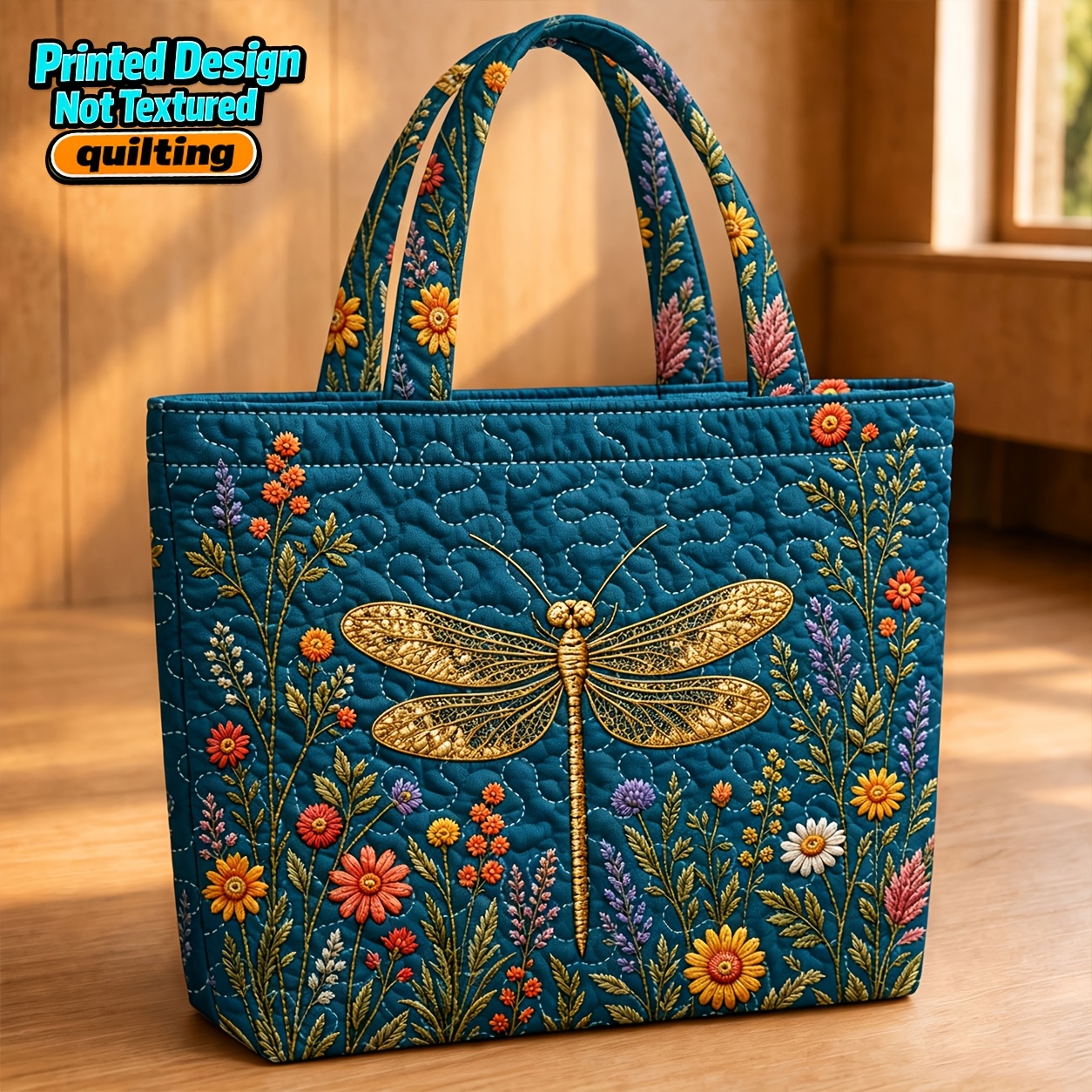 TEMU Printed Design-not Textured,quilted Large Capacity Travel Bag, Handbag, Or Large Shopping Bag For Women.