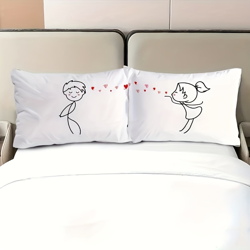 2pcs ties us   couple pillowcases gifts for him boyfriend husband anniversary christmas engagement gifts for   halloween valentine pillow cover   decor Product details 4