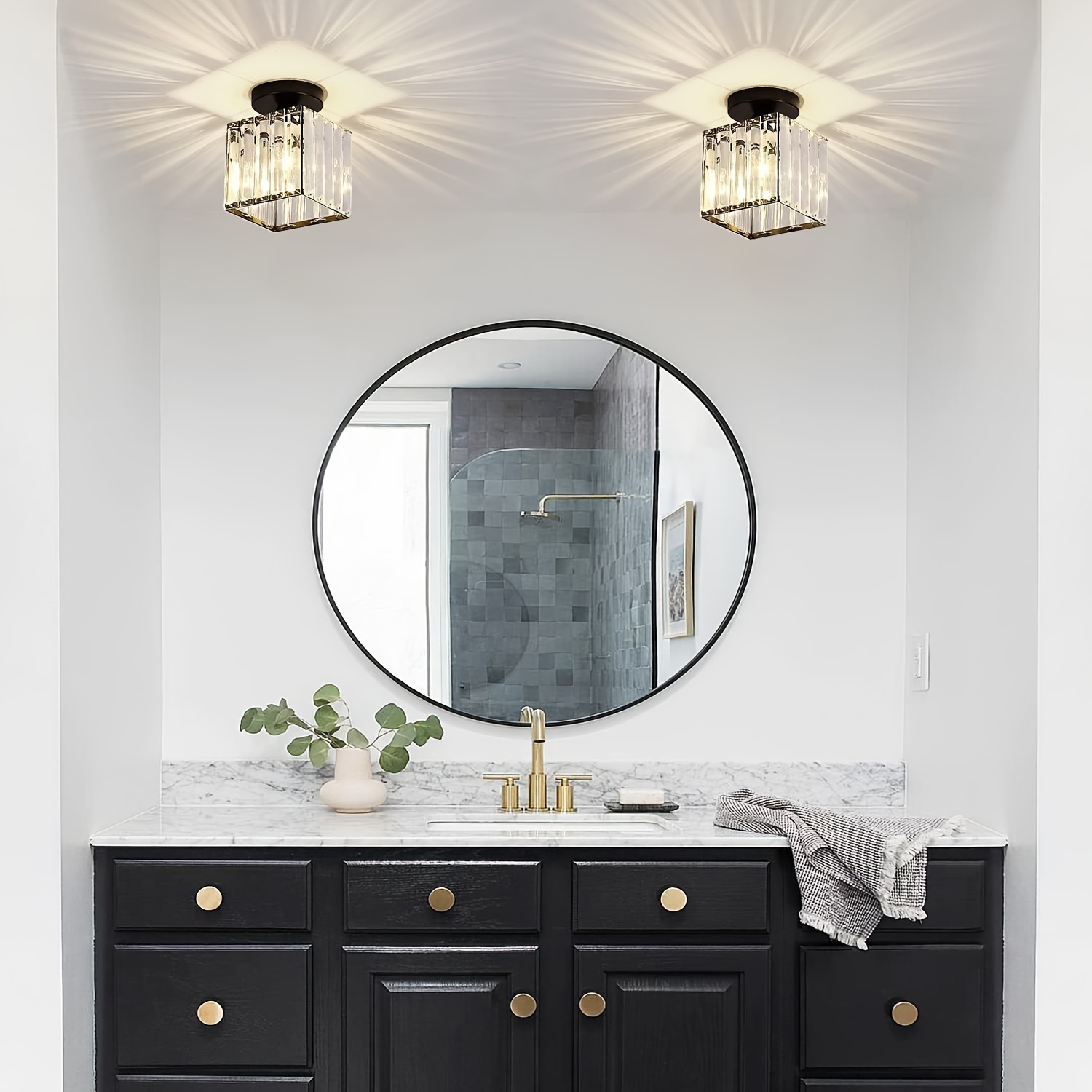 Flush mount store bathroom vanity