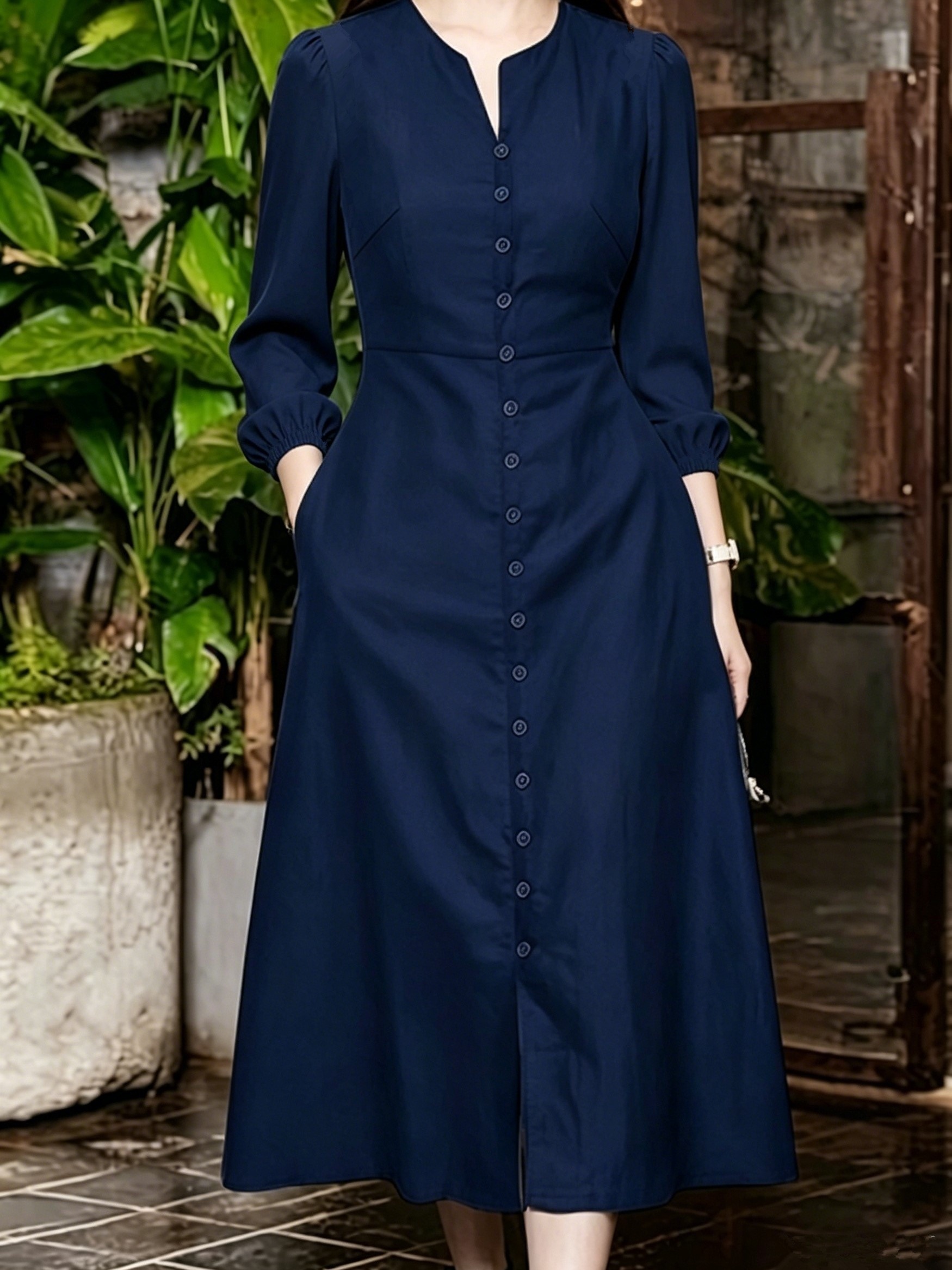 denim button dress Angelina Sizes:0 size:14 L'AGENCE Charmaine Silk Gown Imported Size US Bust