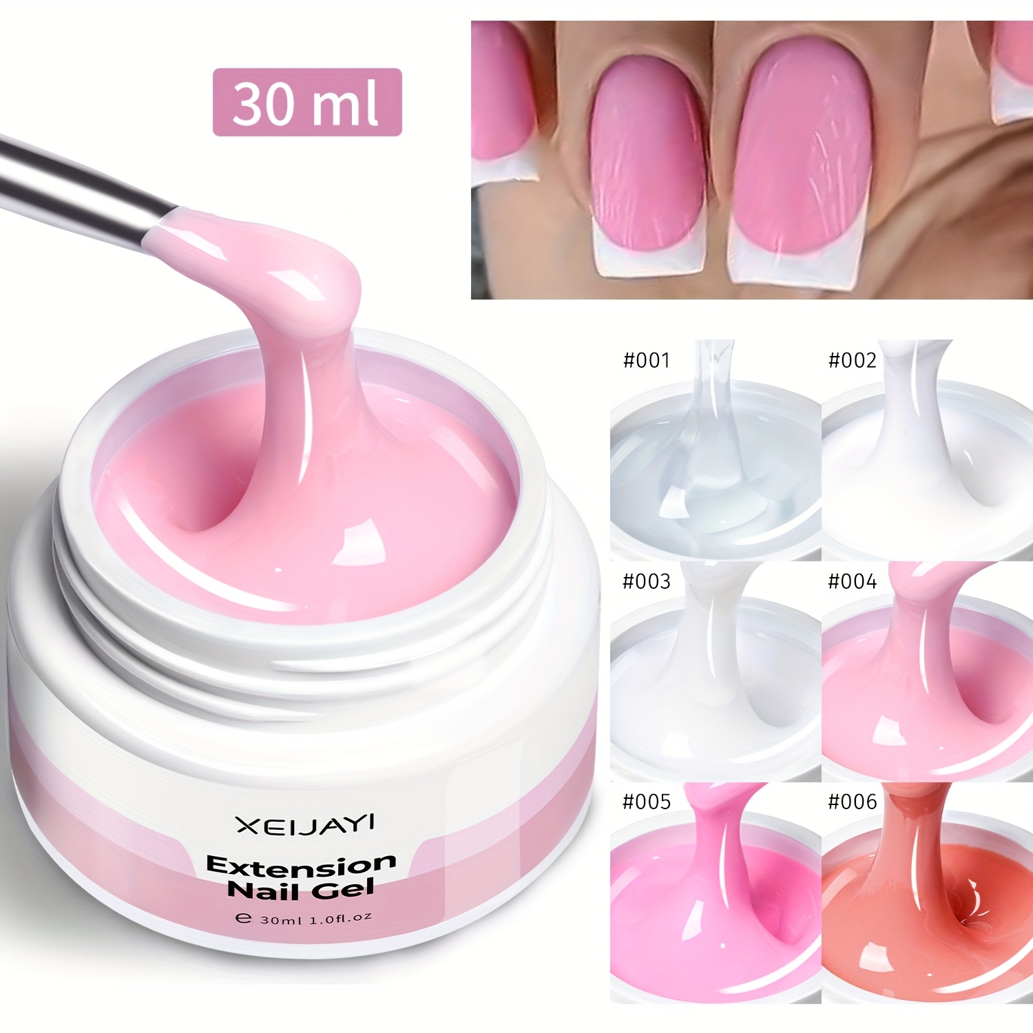   30ml 18 colori gel costruttore   per unghie, estensione   per gel unghie,   non appiccicose per gel   unghie, estensione acrilica per gel unghie per nail art