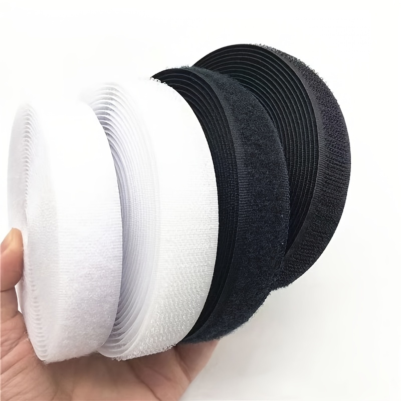 

2 Rolls Sew And Loop Tape Fastening Nylon Fabric Tape Interlocking Tape Sewing Fasteners (hook ＋ Loop 2 Meters Each)