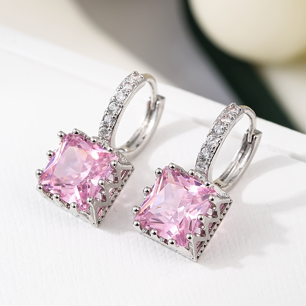 TEMU Boucles d'oreilles carrées colorées Temperament Fresh, bijoux d'oreille faciles et doux, Temperament Premium adapté à un usage , idéal pour les