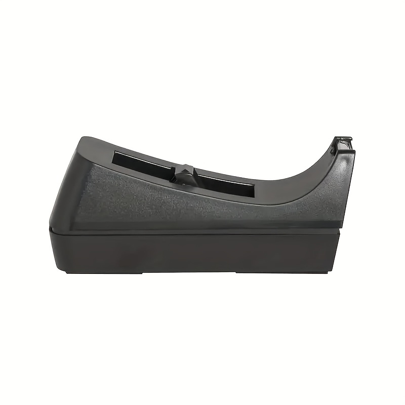 E-shop Robuster schwarzer Schreibtisch-Klebeband-Spender - Büro-Klebeband-Spender mit rutschfester Basis, stabiler Klebeband-Rollenhalter für Büro,