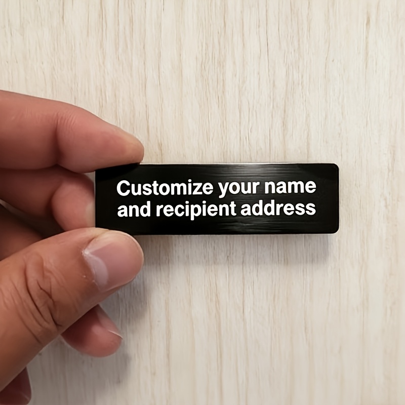 Personalized Stainless Steel Mailbox Address Plate - Name And Number, Custom Text, Self-adhesive Backing For Numbers, Mailbox Sticker, House Number