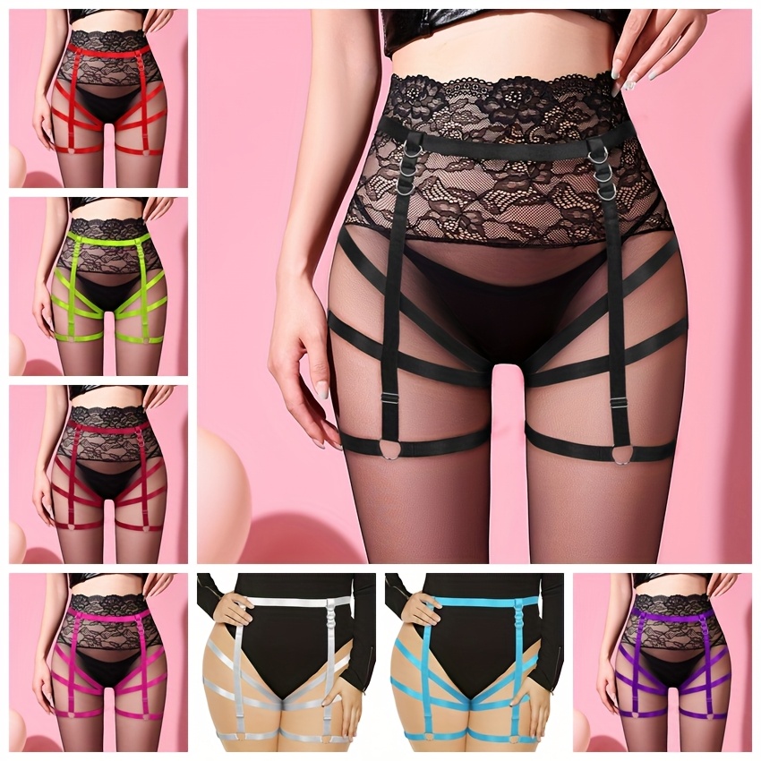garter belt halloween costume New Panty & Stocking with Garterbelt Polyurethane Black Outfit Cosplay –  TrendsinCosplay main image 1